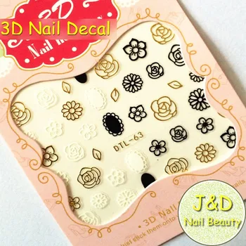FOREVERJASMINE 24pc Golden Hollow 3D Rose Nail Art Sticker Black Daisy Nail Decal White Flowers Decoration French Manicure no.63
FOREVERJASMINE 24pc Golden Hollow 3D Rose Nail Art Sticker Black Daisy Nail Decal White Flowers Decoration French Manicure no.63