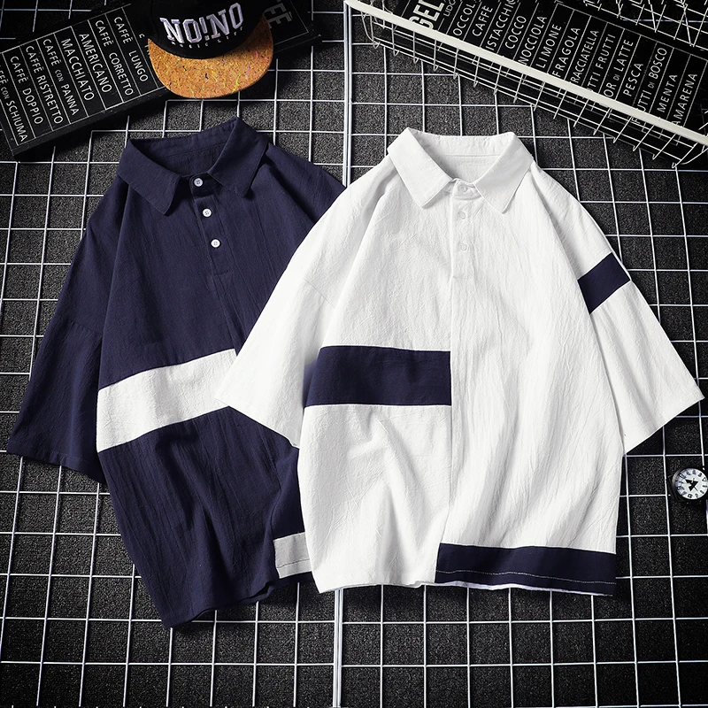 Men's Polo Shirt 2019 Summer Latest Casual Japanese Style Loose Fashion Oversize 5XL Patchwork Breathable Tops Polo Shirt Men
Men's Polo Shirt 2019 Summer Latest Casual Japanese Style Loose Fashion Oversize 5XL Patchwork Breathable Tops Polo Shirt Men