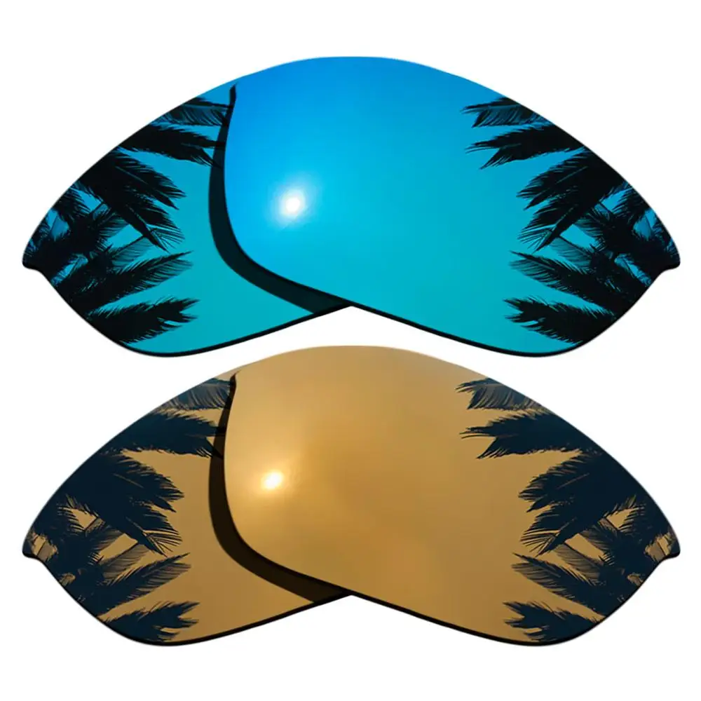 Ice Blue Mirrored & Bronze Gold Mirrored Polarized Replacement Lenses for Half Jacket 2.0 Frame 100% UVA & UVB
Ice Blue Mirrored & Bronze Gold Mirrored Polarized Replacement Lenses for Half Jacket 2.0 Frame 100% UVA & UVB