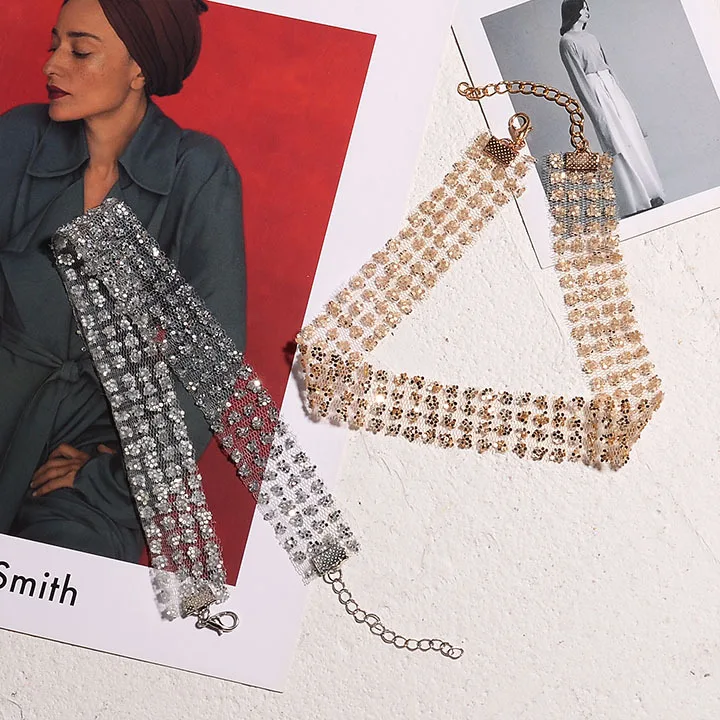 European And American Golden Sexy Invisible Neck Chain For Female Jewelry Sequined Clavicle Necklace
European And American Golden Sexy Invisible Neck Chain For Female Jewelry Sequined Clavicle Necklace