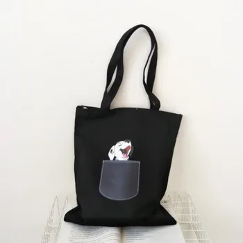 Cat Dog in The Pocket Canvas Eco Shopping Bag Women Female Large Capacity Daily Use Reusable Shopping Bag 
Cat Dog in The Pocket Canvas Eco Shopping Bag Women Female Large Capacity Daily Use Reusable Shopping Bag