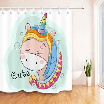 LB Cute Cartoon Unicorn Girl Rainbow Mane Waterproof Shower Curtains Bathroom Extra Long Polyester Fabric For Kids Bathtub Decor
LB Cute Cartoon Unicorn Girl Rainbow Mane Waterproof Shower Curtains Bathroom Extra Long Polyester Fabric For Kids Bathtub Decor