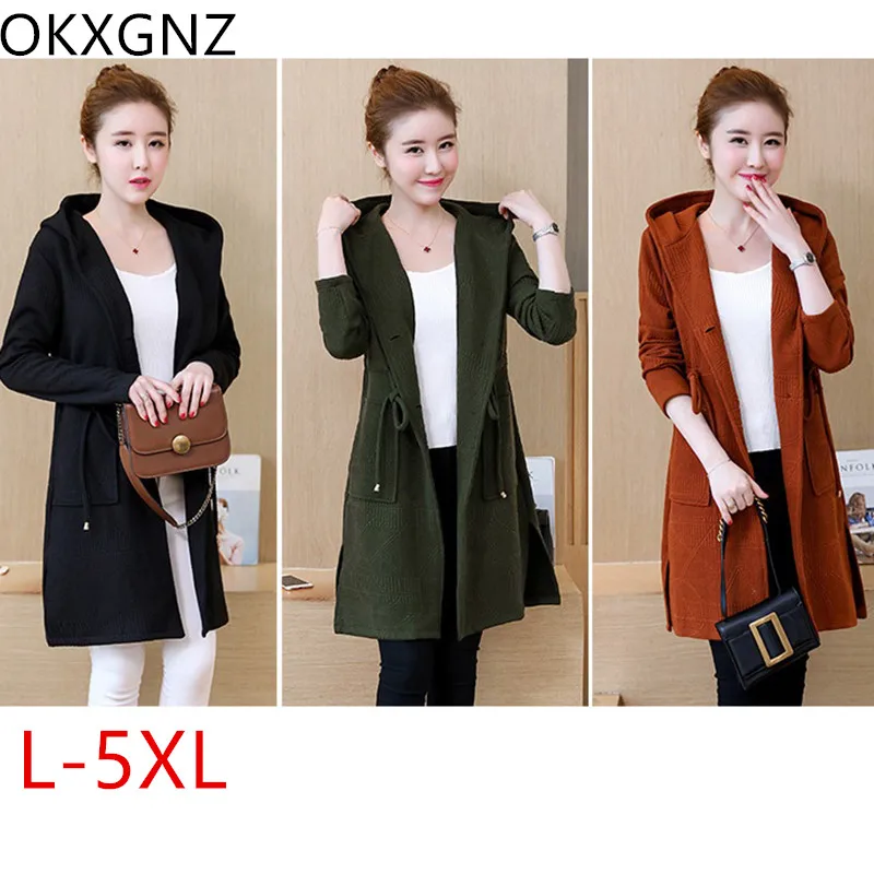 Women's Autumn Plus Size L-5XL Tibetan Age Reduction Hooded DrawString Waist Long Trench Coat Slim Cardigan Trench Coat
Women's Autumn Plus Size L-5XL Tibetan Age Reduction Hooded DrawString Waist Long Trench Coat Slim Cardigan Trench Coat