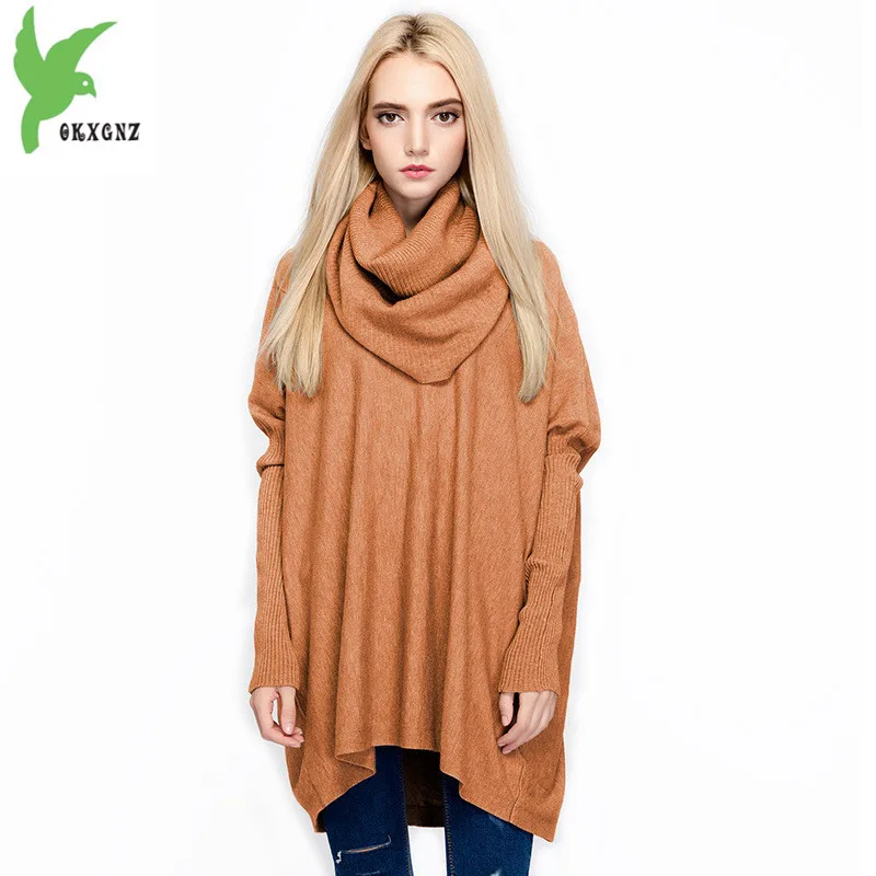 Autumn winter women knitted sweater Loose pullover High collar Bat sleeve Sweater Large size Long sleeve female tops OKXGNZ 1784
Autumn winter women knitted sweater Loose pullover High collar Bat sleeve Sweater Large size Long sleeve female tops OKXGNZ 1784