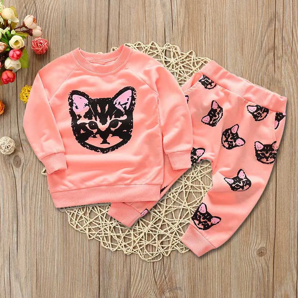 Toddler Summer Clothes Kid Clothes Girls Clothes Long Sleeve Cats Print Tracksuit +Pants Outfits Clothing Sets Meisjes Kleding
Toddler Summer Clothes Kid Clothes Girls Clothes Long Sleeve Cats Print Tracksuit +Pants Outfits Clothing Sets Meisjes Kleding