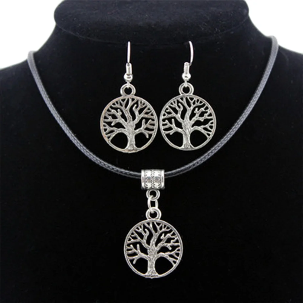 Gold / White Gold Color Fashion Women Jewelry Sets Including Tree of Life Carved Earrings And Necklaces Set
Gold / White Gold Color Fashion Women Jewelry Sets Including Tree of Life Carved Earrings And Necklaces Set