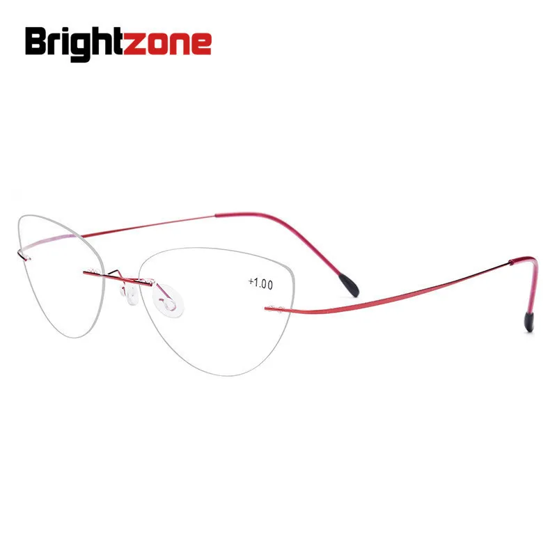 Ultra-light Sexy CatEye Shape Comfortable Rimless Frame Flexiable Titanium Alloy Anti-Fatigue Hyperopia Reading Glasses
Ultra-light Sexy CatEye Shape Comfortable Rimless Frame Flexiable Titanium Alloy Anti-Fatigue Hyperopia Reading Glasses