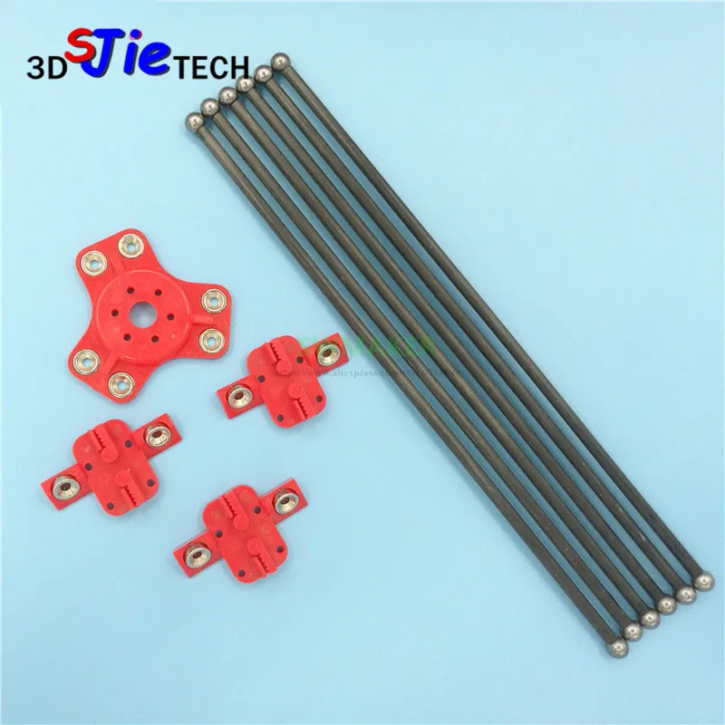 Reprap Kossel XL Red Plastic magnetic effector+carriage+300mm carbon tube Diagonal push rods kit for Delta kossel DIY 3d printer
Reprap Kossel XL Red Plastic magnetic effector+carriage+300mm carbon tube Diagonal push rods kit for Delta kossel DIY 3d printer