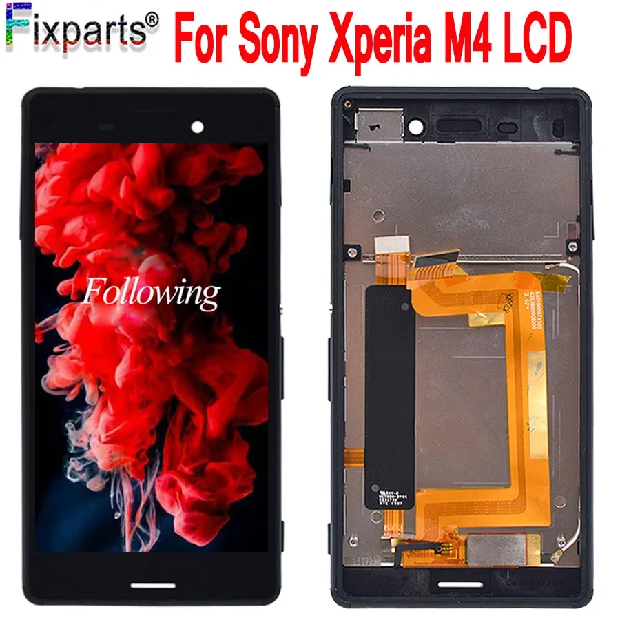 Для Sony Xperia M4 ЖК-дисплей с рамкой кодирующий преобразователь сенсорного экрана в