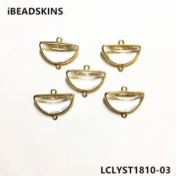 New arrival! 24x12mm 40pcs/lot gold color Copper Material with white Glass semicircle-shape connection for Jewelry handmade DIY
New arrival! 24x12mm 40pcs/lot gold color Copper Material with white Glass semicircle-shape connection for Jewelry handmade DIY