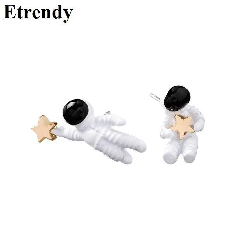 Korean 2019 New Cute Star Astronaut Stud Earrings For Women Trendy White Small Pendienetes Gift
Korean 2019 New Cute Star Astronaut Stud Earrings For Women Trendy White Small Pendienetes Gift
