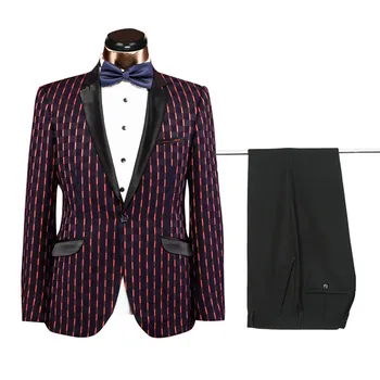 Men's suit spring and autumn new vertical stripes men's suit two-piece suit (jacket + pants) men's wedding banquet dress
Men's suit spring and autumn new vertical stripes men's suit two-piece suit (jacket + pants) men's wedding banquet dress