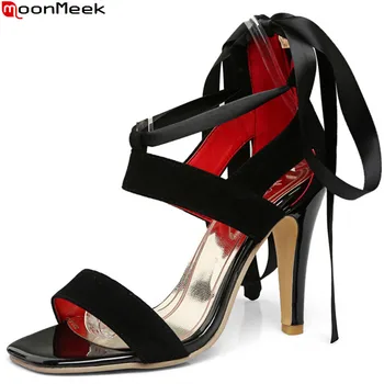 MoonMeek black red fashion ladies shoes elegant cross tied women summer high heels zipper flock super high heels sandals
MoonMeek black red fashion ladies shoes elegant cross tied women summer high heels zipper flock super high heels sandals