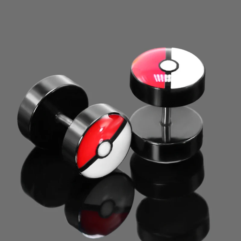 New Pokemon Earings Fashion Jewelry Unisex Ear Studs Earrings Women Men Surgical Steel Fake Piercing Plug 10mm
New Pokemon Earings Fashion Jewelry Unisex Ear Studs Earrings Women Men Surgical Steel Fake Piercing Plug 10mm