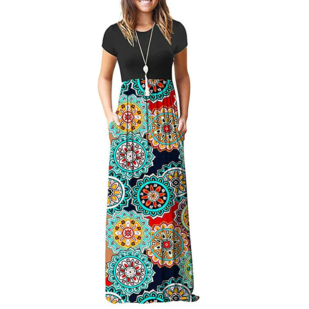 2019 Bohemian Dress Women's Casual Sleeve O-neck Print Maxi Tank Long Dress Summer Beach Polyester Hot Sale Dresses C30326
2019 Bohemian Dress Women's Casual Sleeve O-neck Print Maxi Tank Long Dress Summer Beach Polyester Hot Sale Dresses C30326