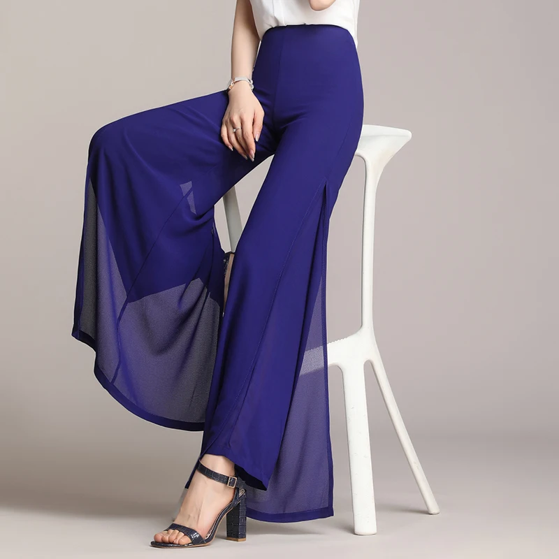 4XL Chiffon Wide Leg Pants Women Summer Loose High Waist Pants Open-forked Pantskirt Pendant Chiffon Women Trousers Plus Size
4XL Chiffon Wide Leg Pants Women Summer Loose High Waist Pants Open-forked Pantskirt Pendant Chiffon Women Trousers Plus Size