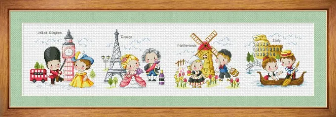Gold Collection Counted Cross Stitch Kit A Journey Around The World United Kingdom France Netherlands Italy SO
Gold Collection Counted Cross Stitch Kit A Journey Around The World United Kingdom France Netherlands Italy SO