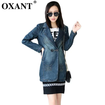 OXANT 2019 Autumn Denim Jackets Women Blue Fashion Vintage Slim Pockets Single Button Jeans Coats Plus Size 2XL XC189
OXANT 2019 Autumn Denim Jackets Women Blue Fashion Vintage Slim Pockets Single Button Jeans Coats Plus Size 2XL XC189