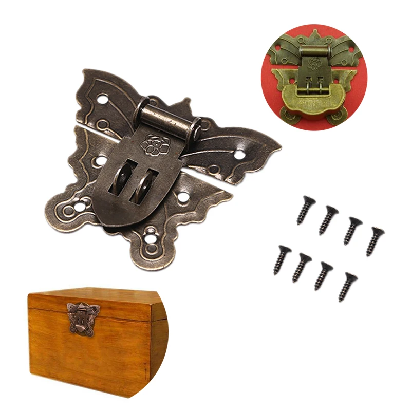 Hot Retro Vintage Butterfly Latch Catch Lock Wooden Jewelry Box Case Hasp Pad Chest Lock For Box Accessories
Hot Retro Vintage Butterfly Latch Catch Lock Wooden Jewelry Box Case Hasp Pad Chest Lock For Box Accessories