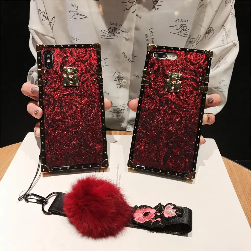Fashion vintage rose flower square glitter case for Samsung Galaxy S8 S9 Plus Note 9 cover shiny metal soft silicon luxury cases
Fashion vintage rose flower square glitter case for Samsung Galaxy S8 S9 Plus Note 9 cover shiny metal soft silicon luxury cases
