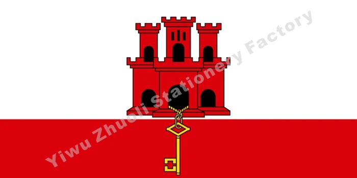 Gibraltar Flag 150X90cm (3x5FT) 120g 100D Polyester Double Stitched High Quality Free Shipping
Gibraltar Flag 150X90cm (3x5FT) 120g 100D Polyester Double Stitched High Quality Free Shipping