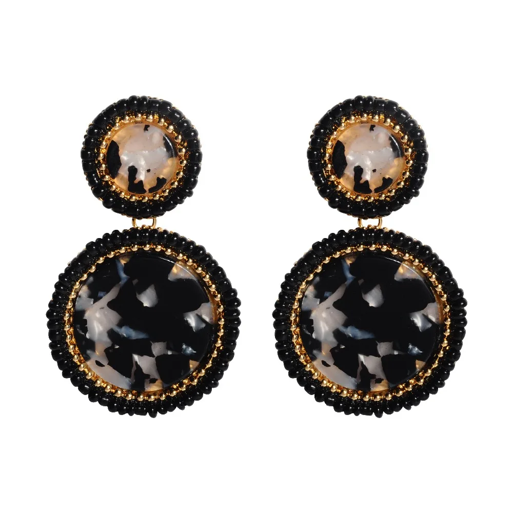 Vintage Acrylic Round Dangle Earring For Women Black circle Resin geometric Charm statement hanging earring Fashion Jewelry
Vintage Acrylic Round Dangle Earring For Women Black circle Resin geometric Charm statement hanging earring Fashion Jewelry