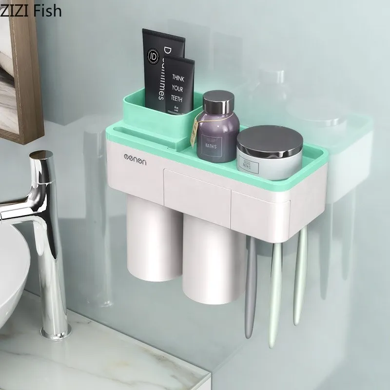 Creative Magnetic Adsorption Inverted Toothbrush Holder Makeup Cleanser Toothpaste Bathroom Storage Wall Mount Bathroom Set
Creative Magnetic Adsorption Inverted Toothbrush Holder Makeup Cleanser Toothpaste Bathroom Storage Wall Mount Bathroom Set