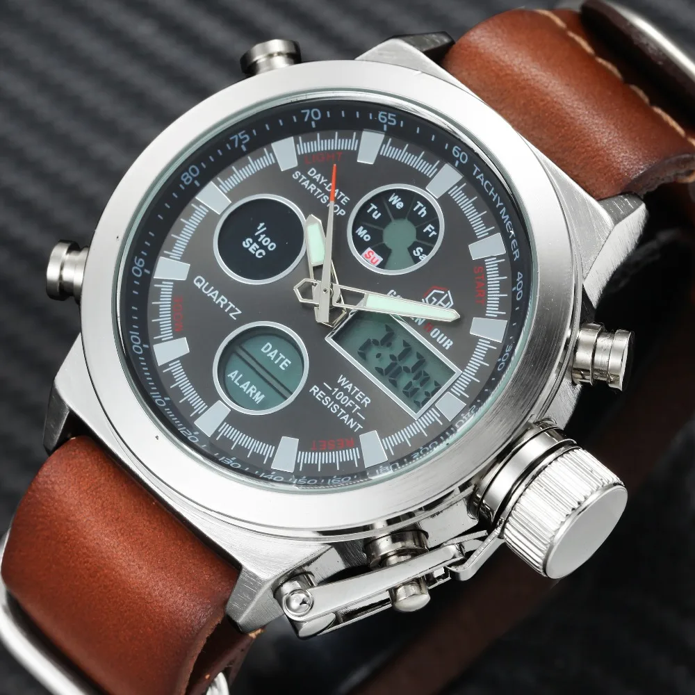 GOLDENHOUR Fashion Sport Digital Watch Men Quartz Dual Time Chronograph Alarm Date Top Brand Luxury Waterproof Wrist Watches
GOLDENHOUR Fashion Sport Digital Watch Men Quartz Dual Time Chronograph Alarm Date Top Brand Luxury Waterproof Wrist Watches