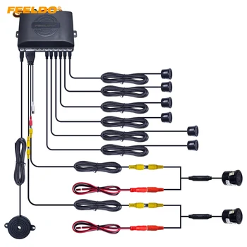 FEELDO 1Set Car 6 Sensors Parking Sensor with 2pcs CCD Camera Dual Visual Rearview Video Parking Backup Radar System #CT-1966
FEELDO 1Set Car 6 Sensors Parking Sensor with 2pcs CCD Camera Dual Visual Rearview Video Parking Backup Radar System #CT-1966