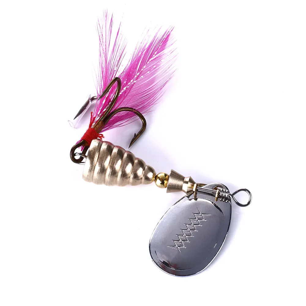 5Pcs Spinner Bait 9.5g Spoon Lures Metal Fishing Lure Bass Hard Bait With Feather Treble Hooks
5Pcs Spinner Bait 9.5g Spoon Lures Metal Fishing Lure Bass Hard Bait With Feather Treble Hooks