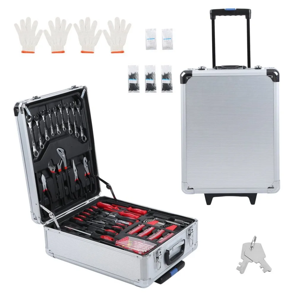 

Tool Trolley Set With Aluminum Alloy Carrying Box 799 PCS Mobile Workshop Toolbox Garage Hand Tool Kit Precision Tools Box
