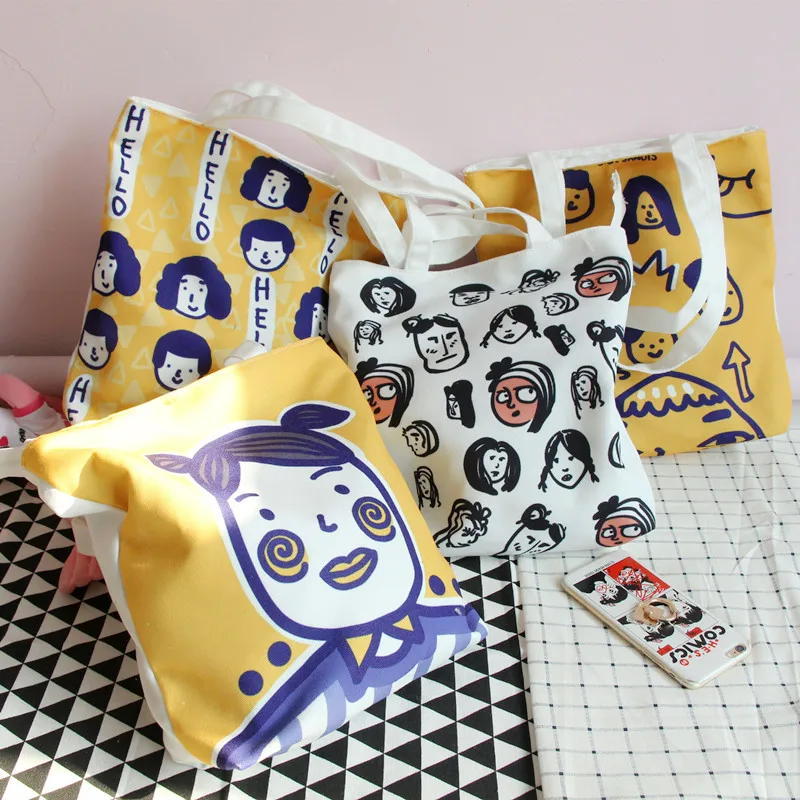Japanese Harajuku Kawaii Canvas Tote Women Korean Ulzzang Casual Large Supermarket Foldable Handbag Funny Shopping Book Bags
Japanese Harajuku Kawaii Canvas Tote Women Korean Ulzzang Casual Large Supermarket Foldable Handbag Funny Shopping Book Bags