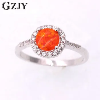 GZJY Beautiful Cute Simple Round Jewelry Orange Fire Opal White Gold Color Wedding Rings For Women Fashion Party Jewelry
GZJY Beautiful Cute Simple Round Jewelry Orange Fire Opal White Gold Color Wedding Rings For Women Fashion Party Jewelry