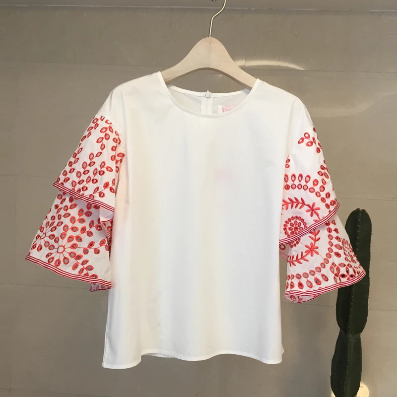 NIWIY Brand Summer Embroidered White Shirt Women Blouses Camisas Femininas 2018 Double Leaf Sleeve Women Tops Blusas Mujer892165
NIWIY Brand Summer Embroidered White Shirt Women Blouses Camisas Femininas 2018 Double Leaf Sleeve Women Tops Blusas Mujer892165