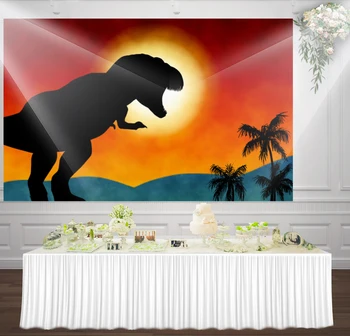 HUAYI Dinosaur sunset coconut tree Birthday Party Baby Shower Dessert table banner Photography Backdrop photo Background sm-180
HUAYI Dinosaur sunset coconut tree Birthday Party Baby Shower Dessert table banner Photography Backdrop photo Background sm-180