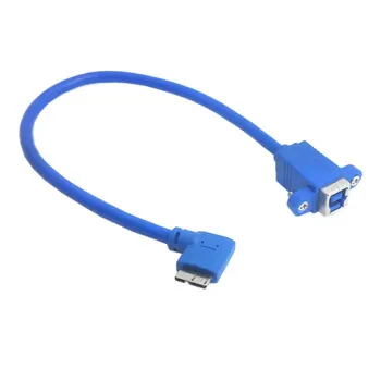 USB 3.0 Type B Female to Micro B Male 10pin 90 degree cable With Panel Mount Screw Holes 20cm
USB 3.0 Type B Female to Micro B Male 10pin 90 degree cable With Panel Mount Screw Holes 20cm