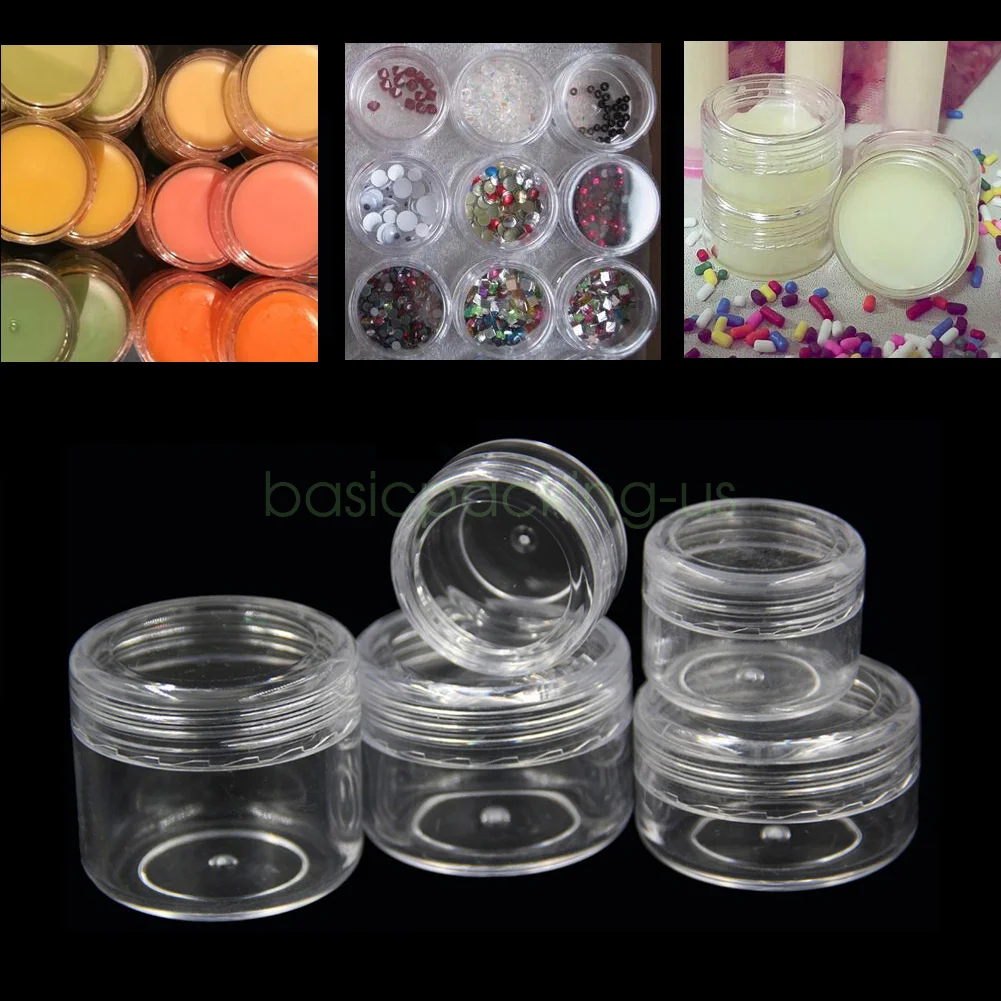 5pcs Empty Cosmetic Jars Refillable Bottles Makeup Container Small Round Vials Nail Art Face Cream Sample Pots Perfume Gel Boxes
5pcs Empty Cosmetic Jars Refillable Bottles Makeup Container Small Round Vials Nail Art Face Cream Sample Pots Perfume Gel Boxes