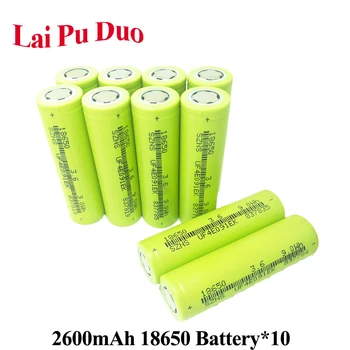 Rechargeable 18650 Battery 3.6V 2600mAh Li-ion Batteries ICR18650 Batteria For Laptop Power Bank 10 Pieces Included
Rechargeable 18650 Battery 3.6V 2600mAh Li-ion Batteries ICR18650 Batteria For Laptop Power Bank 10 Pieces Included