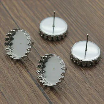 20pcs Stainless Steel Material Fit 12mm 15mm Round Glass Cabochon Earring Studs Crown Edge Earrings Base For Jewelry Making
20pcs Stainless Steel Material Fit 12mm 15mm Round Glass Cabochon Earring Studs Crown Edge Earrings Base For Jewelry Making