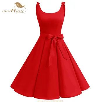 SISHION Swing Inspired Retro Pin Up Vintage Dress VD1154 Tunic vestidos Women Spaghetti Strap Blue Red Black Dress
SISHION Swing Inspired Retro Pin Up Vintage Dress VD1154 Tunic vestidos Women Spaghetti Strap Blue Red Black Dress