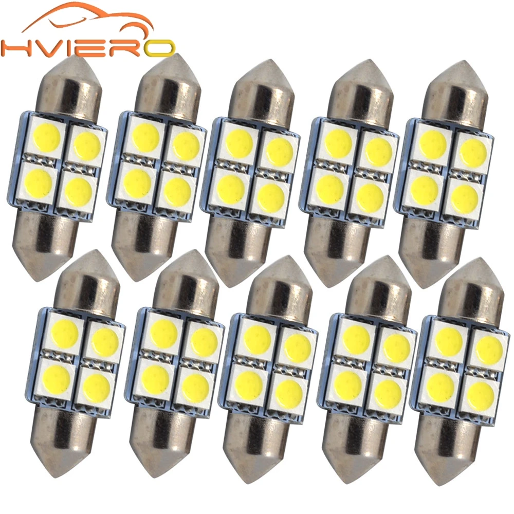 10pcs/lot 31MM 4SMD 5050 LED Double pointed the Car reading light led light festoon C5W Festoon Dome Bulb Xenon White
10pcs/lot 31MM 4SMD 5050 LED Double pointed the Car reading light led light festoon C5W Festoon Dome Bulb Xenon White