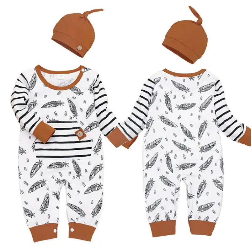 2Pcs Baby Clothes Newborn Kid Baby Girl Boy Feather Clothes Long Sleeve Romper +Hat 2pcs Outfit Set
2Pcs Baby Clothes Newborn Kid Baby Girl Boy Feather Clothes Long Sleeve Romper +Hat 2pcs Outfit Set