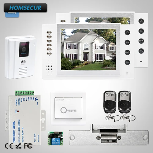 HOMSECUR 8" Wired Video Door Entry Security Intercom with Dual-way Intercom 1C2M : TC011-W Camera(White)+TM801R-W Monitor(White)
HOMSECUR 8" Wired Video Door Entry Security Intercom with Dual-way Intercom 1C2M : TC011-W Camera(White)+TM801R-W Monitor(White)