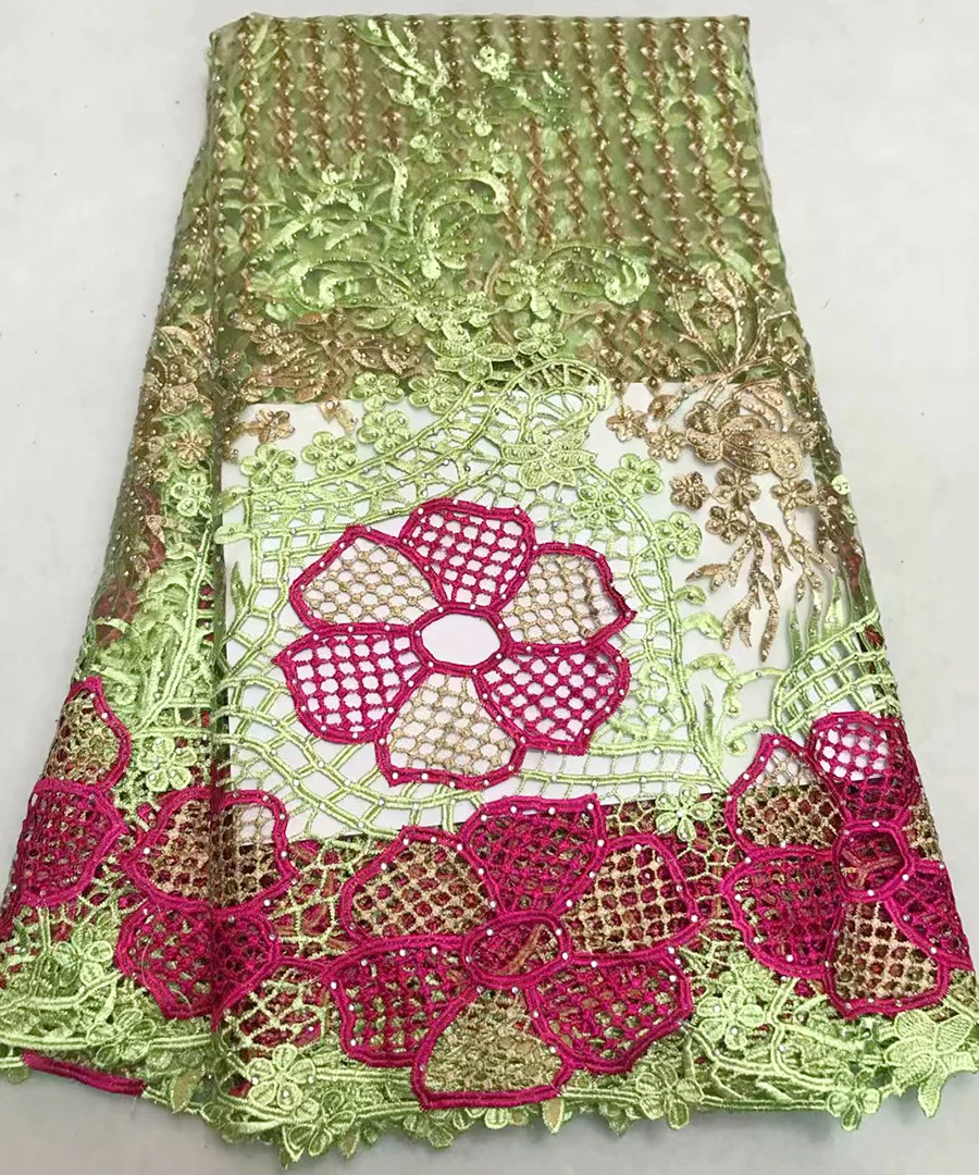 New Arrive African Lace Fabric High Quality French Lace Fabric Nigerian Material Bridal 5 yards for Wedding Dress
New Arrive African Lace Fabric High Quality French Lace Fabric Nigerian Material Bridal 5 yards for Wedding Dress