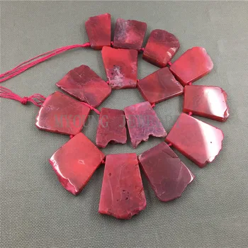 MY1252 MixSize Top drilled Red Dragon Veins Agates Large Trapezoid crackle Flat Slice Slab Beads Pendant Necklace Jewelry Making
MY1252 MixSize Top drilled Red Dragon Veins Agates Large Trapezoid crackle Flat Slice Slab Beads Pendant Necklace Jewelry Making