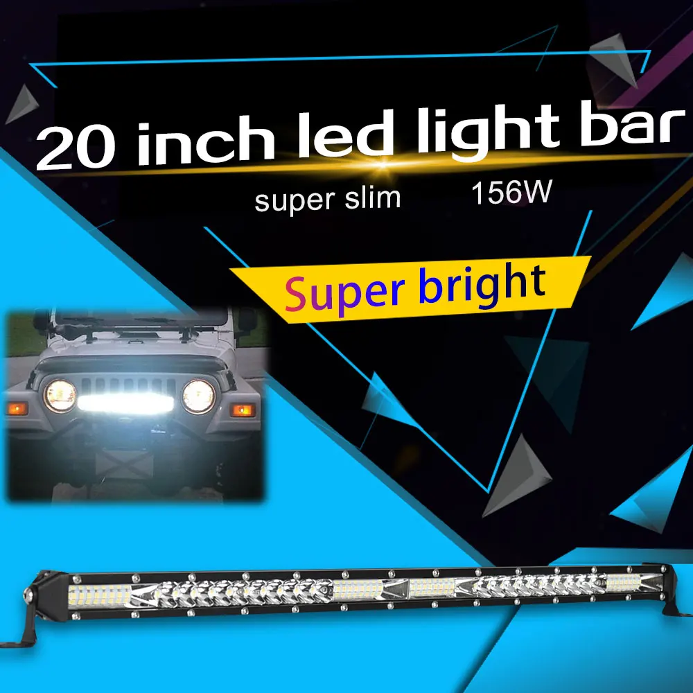 Super Slim 10D 20" Led Work Light 12V 104W Led Bar Combo Spot Flood for Lazda Jeep ATV Boat Trucks Tractor Driving Light Bar
Super Slim 10D 20" Led Work Light 12V 104W Led Bar Combo Spot Flood for Lazda Jeep ATV Boat Trucks Tractor Driving Light Bar