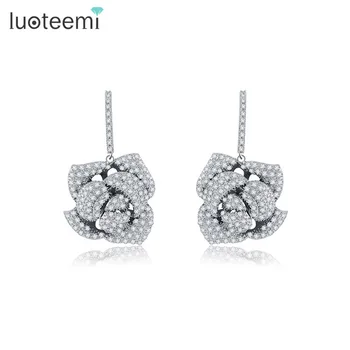 LUOTEEMI Noble Female White Gold-Color Multilayer Big Rose Flower Exaggerated Wedding Drop Earrings Fashion Jewelry For Women
LUOTEEMI Noble Female White Gold-Color Multilayer Big Rose Flower Exaggerated Wedding Drop Earrings Fashion Jewelry For Women