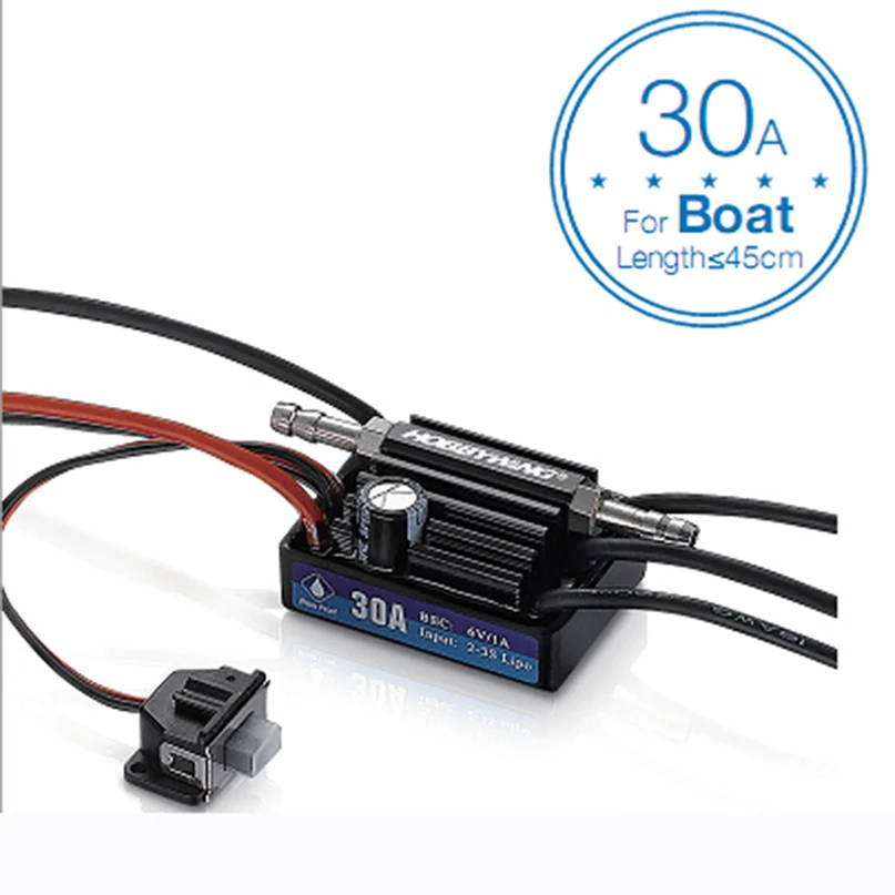 Hobbywing SeaKing V3 Waterproof 30A 2-3S Lipo 6V/1A BEC Brushless ESC for RC Racing Boat
Hobbywing SeaKing V3 Waterproof 30A 2-3S Lipo 6V/1A BEC Brushless ESC for RC Racing Boat
