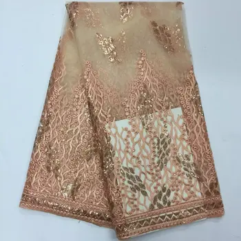 High Quality African Lace Fabric whit sequins/French Net Embroidery Sequins Tulle Lace Fabric For Nigerian Wedding Dress 16klj-2 
High Quality African Lace Fabric whit sequins/French Net Embroidery Sequins Tulle Lace Fabric For Nigerian Wedding Dress 16klj-2