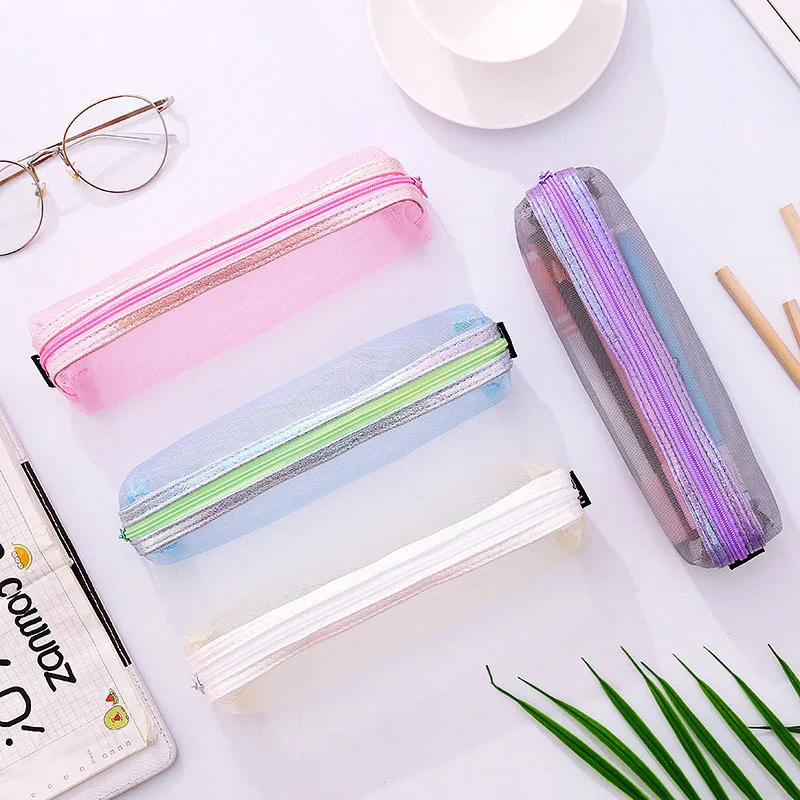 Cute Mesh Pencil Case High Capacity Pencil Bag Transparent Pen Case For Kids Girls Gift School Office Supplies Stationery
Cute Mesh Pencil Case High Capacity Pencil Bag Transparent Pen Case For Kids Girls Gift School Office Supplies Stationery